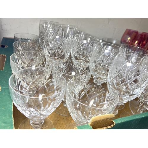 60 - A 19th century shallow copper dish embossed hunting scene of two dogs octagonal border with dragons ... 