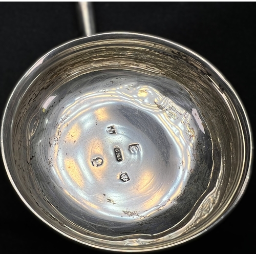 607 - A Georgian punch ladle with twisted bone handle, Edinburgh 1810