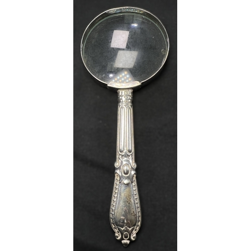 607 - A Georgian punch ladle with twisted bone handle, Edinburgh 1810