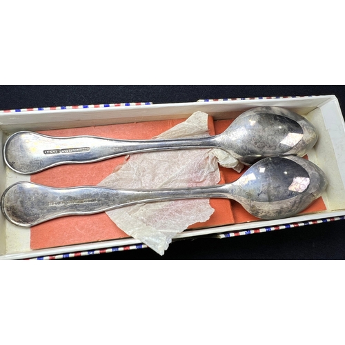 617 - A cased set of 6 hallmarked silver teaspoons by Liberty, Birmingham 1921, with amethyst 'bean knops'... 