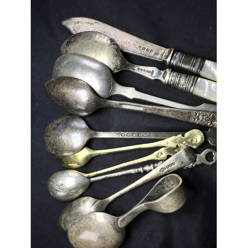 617 - A cased set of 6 hallmarked silver teaspoons by Liberty, Birmingham 1921, with amethyst 'bean knops'... 