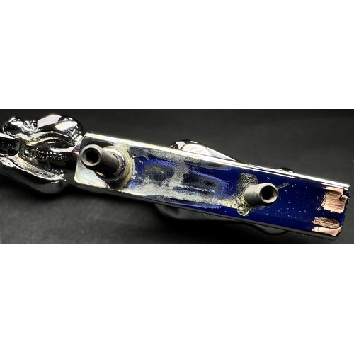 62 - A chrome Jaguar car mascot and a pair of boxed Jaguar cufflinks