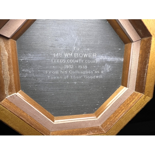 65 - A Victorian oak humidor / smoking companion, space for cigars, cigarettes, matches etc and two other... 