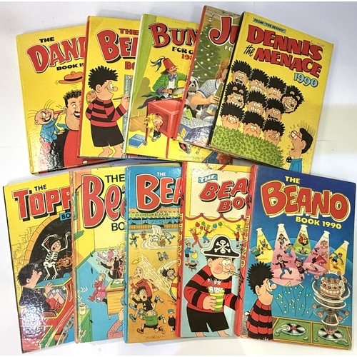 75 - 10 children's annuals circa 1980 including Dandy, Beano, Topper