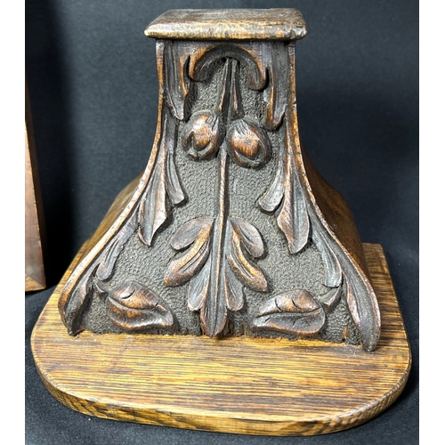 82 - A late 19th / early 20th century Italian carved wooden panel of a goat headed creature, bearing Flor... 