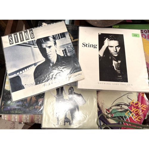 276 - A selection of LPs including The Beatles, T Rex, Sting, Fleetwood Mac etc