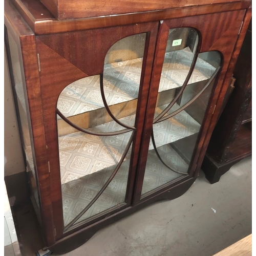876 - An art deco mahogany display cabinet