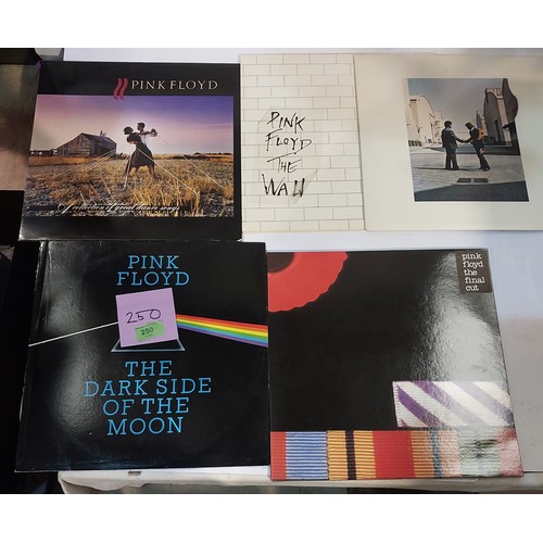 250 - Pink Floyd LPs, The Dark Side of the Moon, Wish You Were Here, The Wall, The Final Cut and Collectio... 