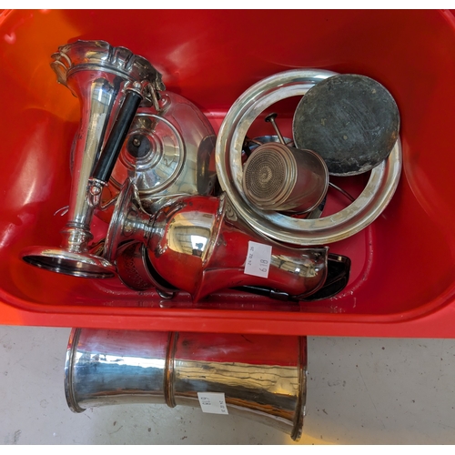 617A - A selection of silver plated teaware etc.