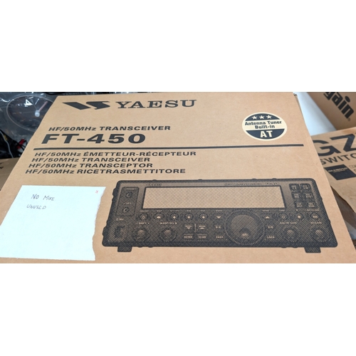 26 - Yaesu FT-450 Transceiver boxed (no mike) and a Diamond Antenna  GZV6000 Switching Power Supply boxed...