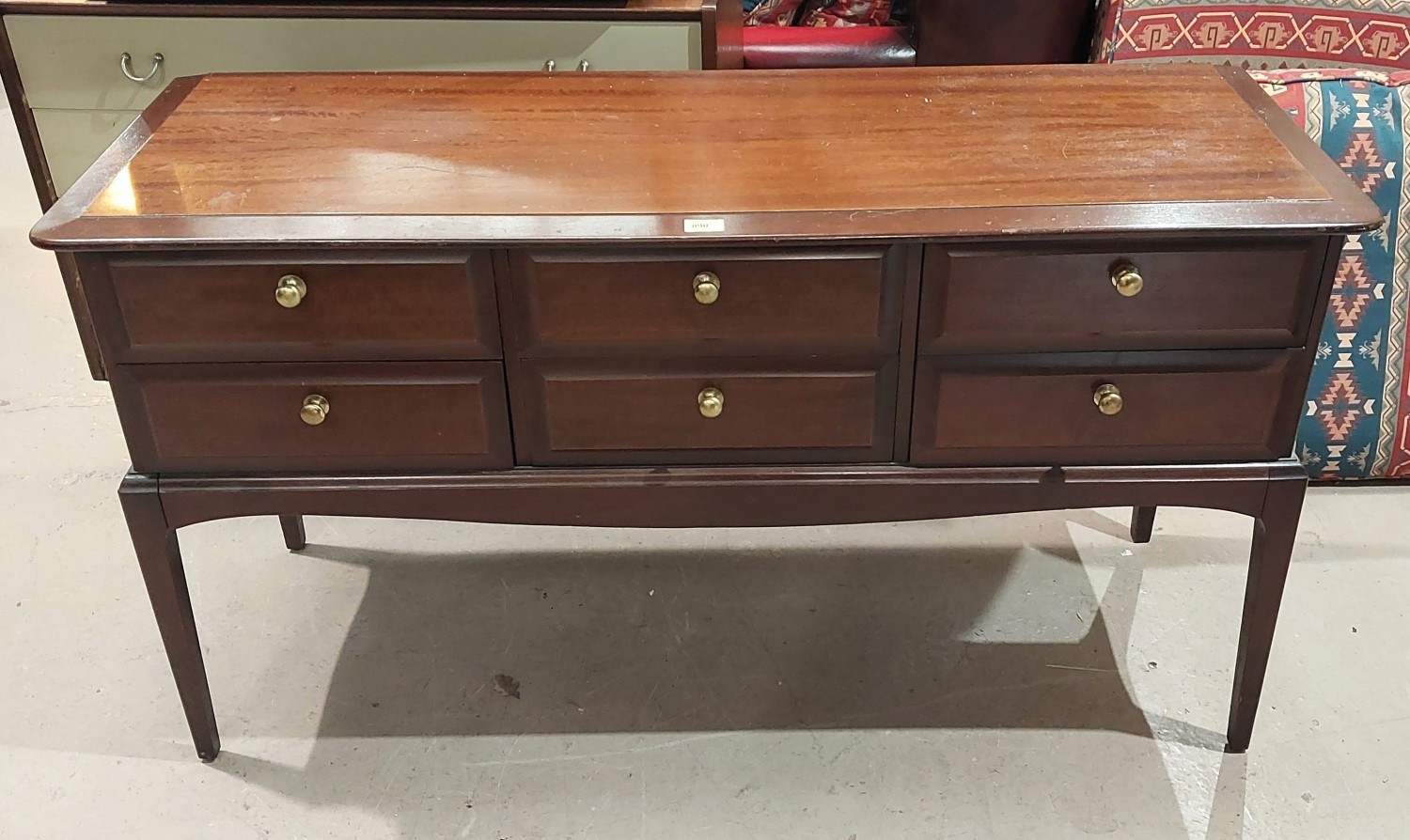 Stag mid-century 6 drawer Minstrel console table L 131cm x D 46cm x ...