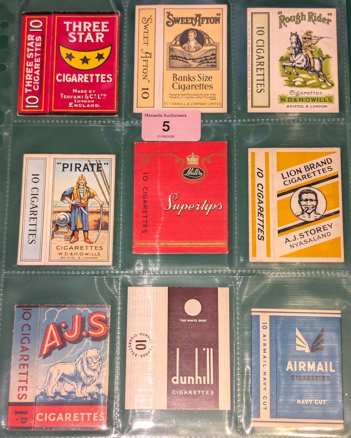 Cigarette packet hulls, advertising interest, mainly British with some ...
