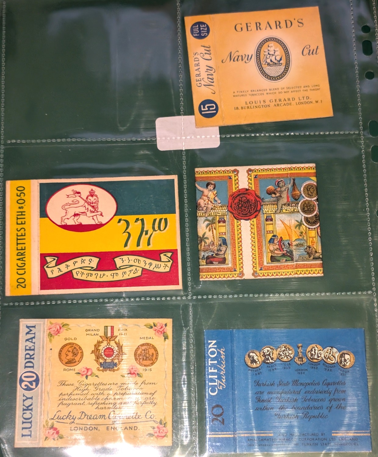 Cigarette packet hulls, advertising interest, British and global ...