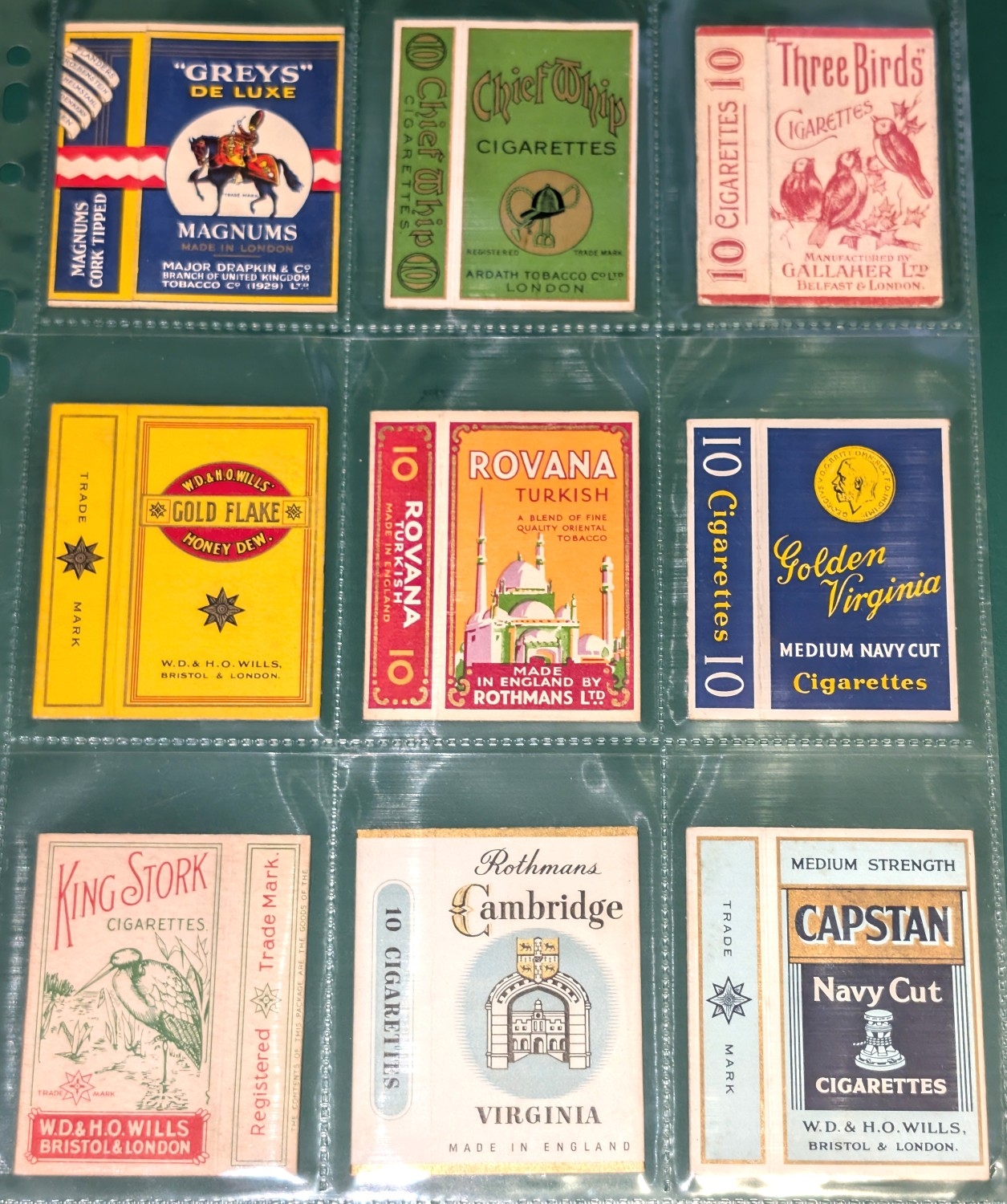 Cigarette packet hulls, advertising interest, British and global ...