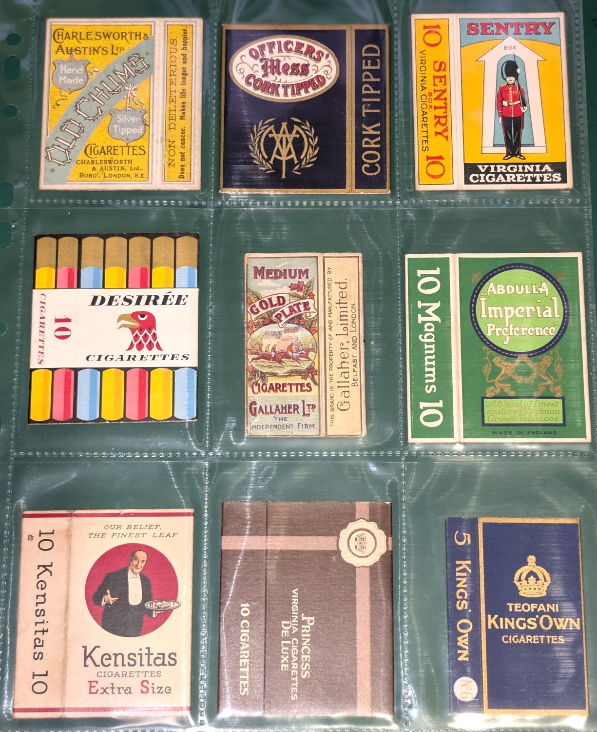 Cigarette packet hulls, advertising interest, mainly British with ...