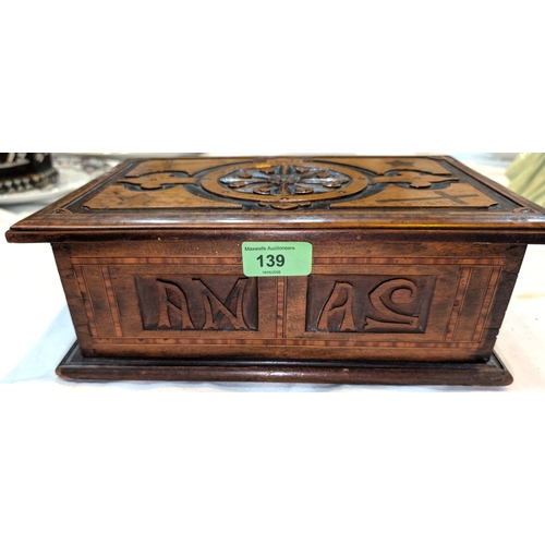A Late 19th/ early 20th cenutry 'Bible'/ religious box with Astetic ...
