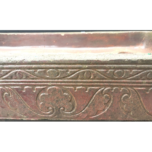 15A - A 19th Century shallow trough sink with decorative pattern in salt glaze finish (trolley NOT INCLUDE... 