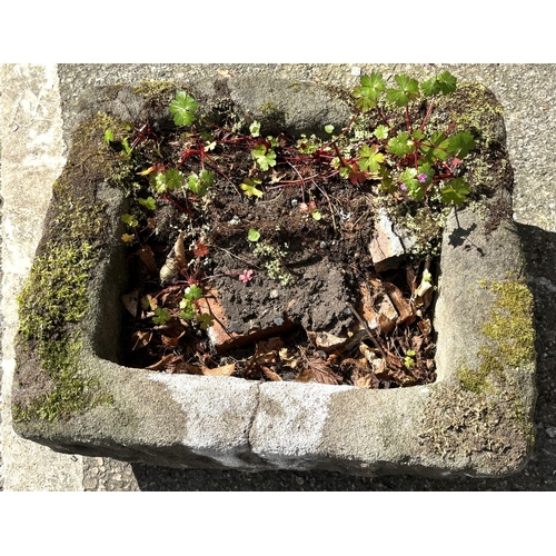 4 - A small 19th century stone trough, length 50cm.