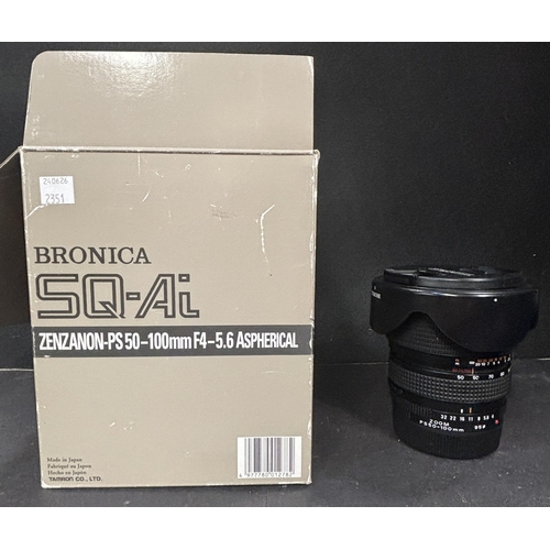 4 - Camera Equipment, Bronica SQ-A, Zenzanon PS 50 100mm F4-5.6 Aspherical.