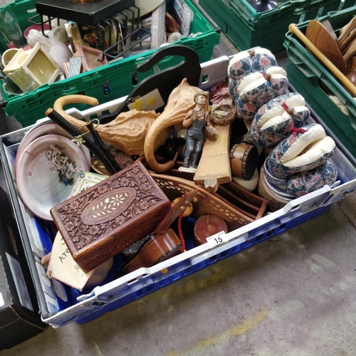 15 - Good Assorted Crate Lot inc Wooden Letter Rack