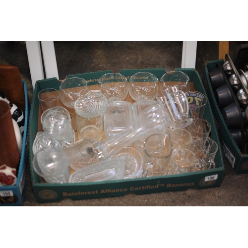 196 - Good Assorted Box Lot of Glassware