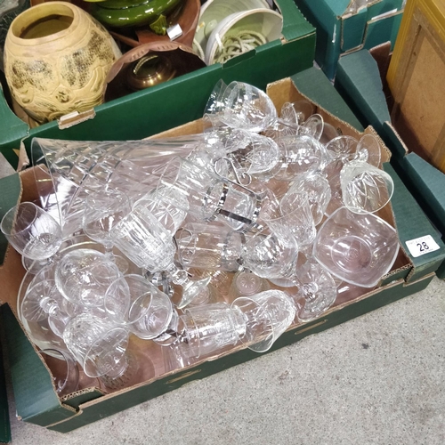 28 - Assorted Box Lot of Glassware