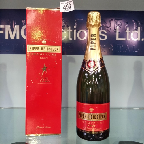 493 - Millennium 2000 Bottle of Piper-Heidsieck Champagne in Presentation Case