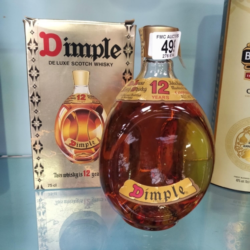 499 - Bottle of Dimple Delux 12yr Old Scotch  Whiskey in Presentation Case