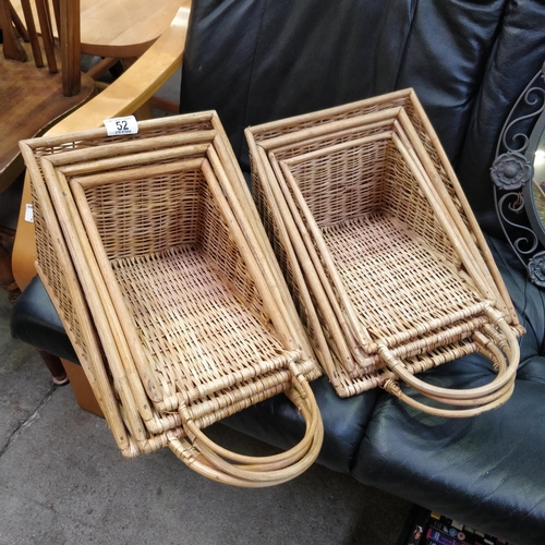 52 - 2 Lots of Unusual Wicker Baskets