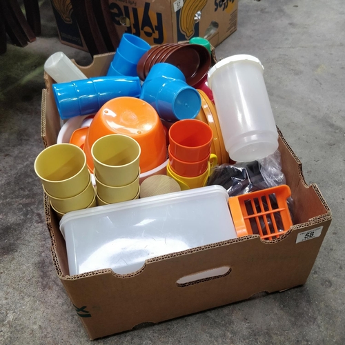 58 - Good Assorted Box Lot of Tupperware