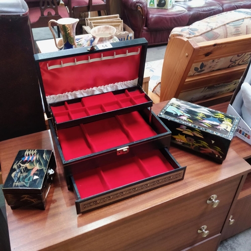 64 - 3 Jewellery Boxes