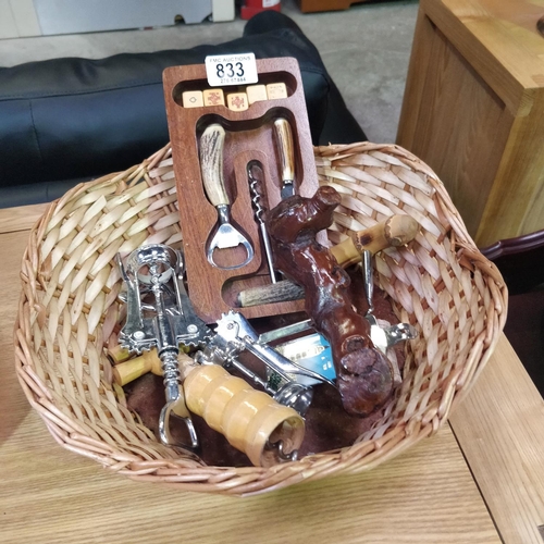 833 - Assorted Basket of Bottle Openers