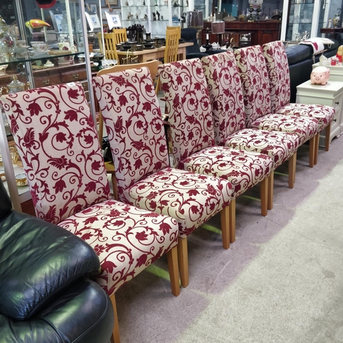 845 - 6 Beautiful Upholstered Dining Chairs