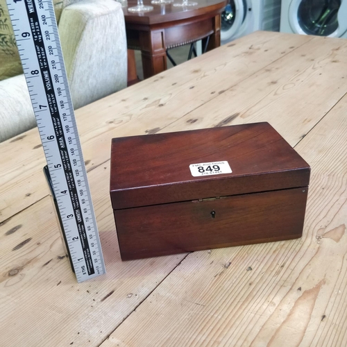 849 - Wooden Jewellery Box