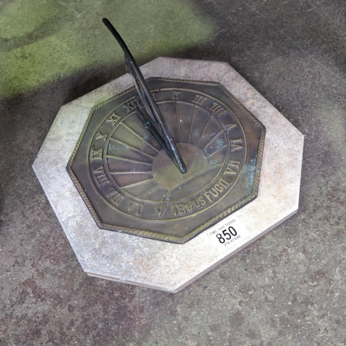 850 - Brass Garden Sun Dial