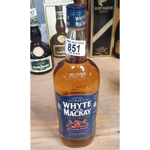 851 - Bottle of Whyte & Mackay Whiskey