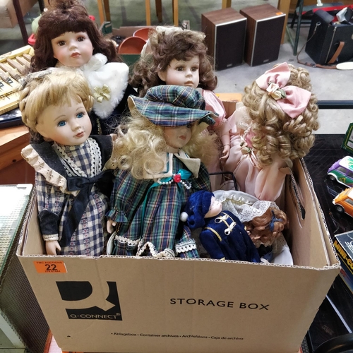 22 - Box Of Old Dolls