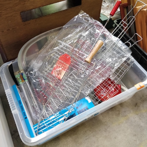 8 - Box Lot Of BBQ Burger Basket, Tray & Others