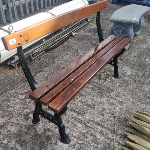 63 - Small Garden Bench 'JP Corry & Co Belfast'