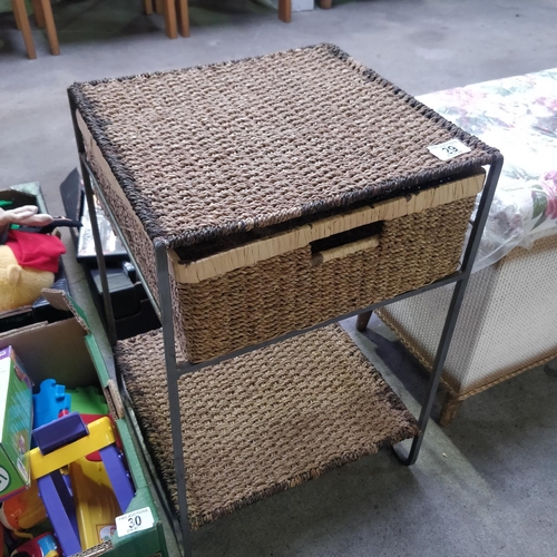 29 - Small Wicker Unit With Drawer