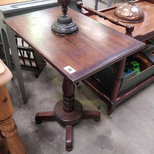 50 - Old Mahogany Pedestal Table