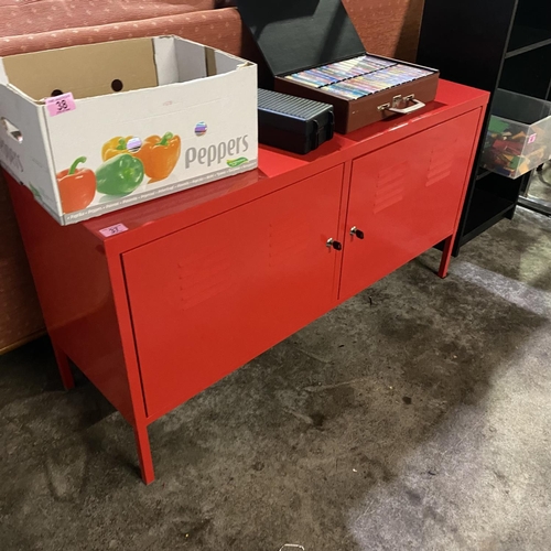 37 - Red Metal Cabinet