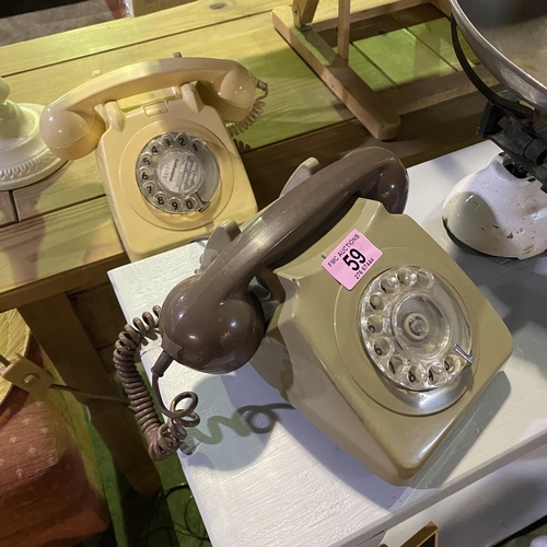 59 - 2 Retro Telephones