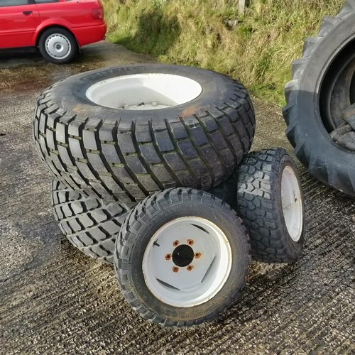 158 - Full Set Of Ford Grass Tyres, Good Tread