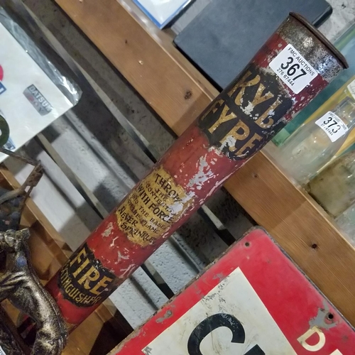 367 - Vintage Fire Extinguisher With Contents