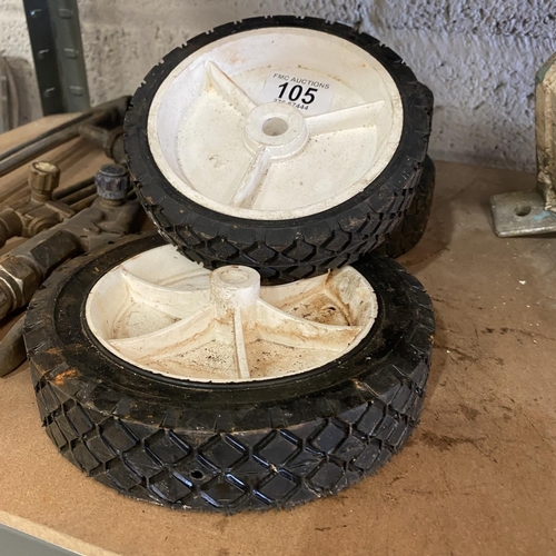 105 - New Lawnmower Wheels x 4