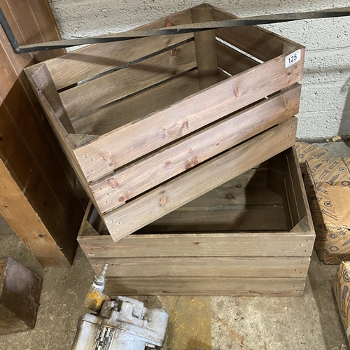 125 - 2 Wooden Crates