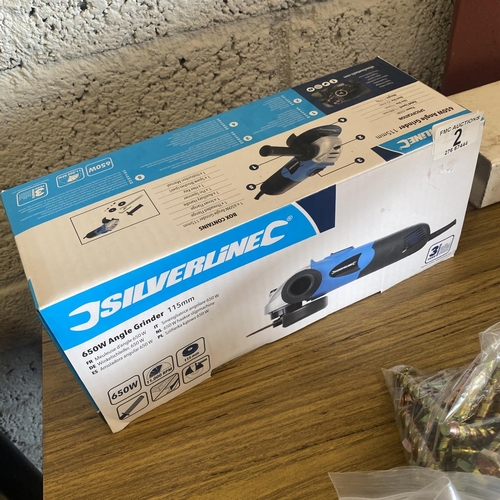 2 - New Silverline 650w Angle Grinder