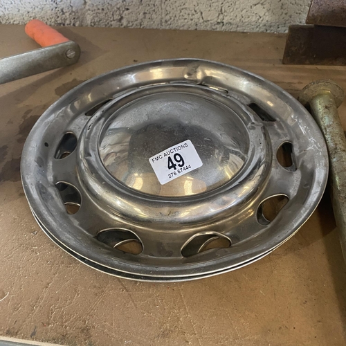 49 - Pair Of Mini Hubcaps