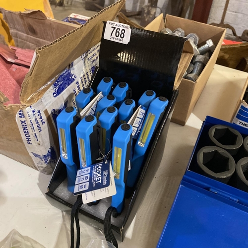 768 - Box Of New Pocket Work Lights